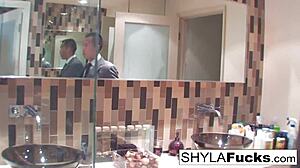 shyla stylez hints at anal fun in bathroom