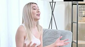 Newbie Sophia transforms into a camera slut during casting interview with blowjobs and doggystyle