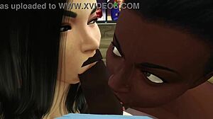 i had a threesome with big black cocks in a public bar, cum all over.