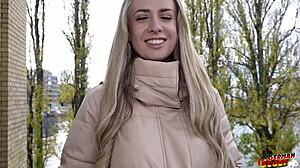 Adriana Sweetblonde picked up by German scout for office casting fuck in Berlin