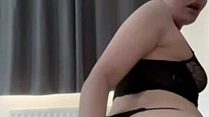 horny british slut performs solo masturbation show