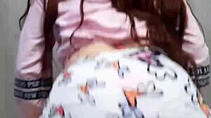 Latina Twerks Her Big Ass in Lingerie Panties, Flaunting Huge Boobs and Tits During Hot Sex