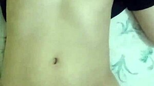 Latina invites playtime in homemade solo session