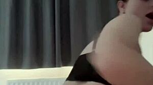 horny british slut performs solo masturbation show