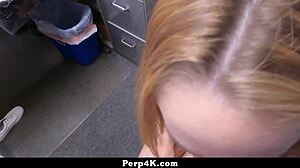 Young thief naked ready for officer's hardcore action 😈