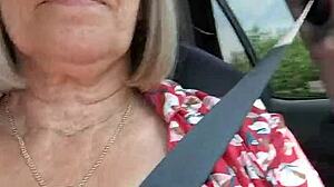 Riding down the road with my tits out! Feel the wild exposure!