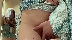 i got caught testing out a cute dress before purchasing it.