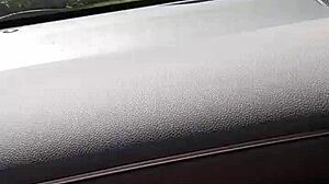 Riding down the road with my tits out! Feel the wild exposure!