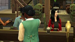 i had a threesome with big black cocks in a public bar, cum all over.