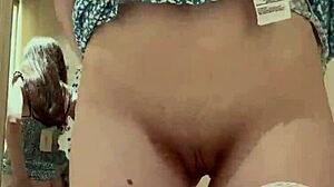 i got caught testing out a cute dress before purchasing it.