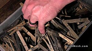 Strapped And Gagged Slave Gets Tormented