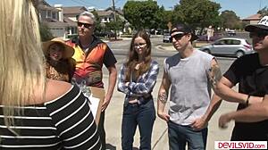 Four Couples Exchange Partners in Orgy