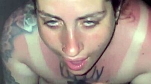 Feeling The Sunburn While Giving A Deepthroat Blowjob