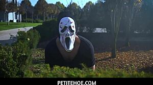 petitehoe - petite 18+ busty blonde roxy risingstar teased and bullied by big dude vince karter for being so small