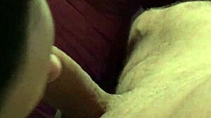 Petite slut takes big cock in pov blowjob