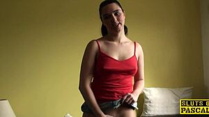 the brit beauty pleases two guys eagerly