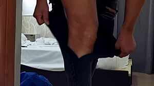 arrapato rips jeans jerks fast huge cock cumshot