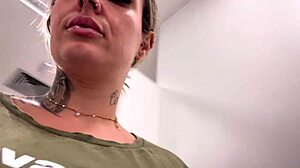 I couldn't resist the salesman and masturbated in the fitting room, he almost caught me cumming hard.