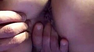 Spanish mature woman masturbates her big tits and pussy