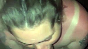Feeling The Sunburn While Giving A Deepthroat Blowjob