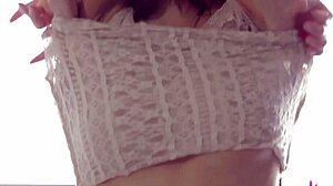 janna o strips blonde hottie also plays with her perky tits