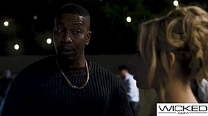 steaming threesome with inked brunette eating hot pussy