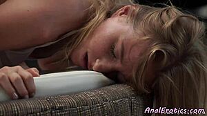 Classy European Beauty Bent Over For Anal Fucking