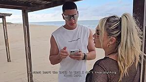 Outdoor sex with stranger on beach