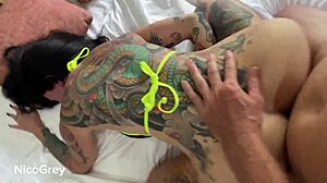 Tattooed Emo Girl Fucks And Rims