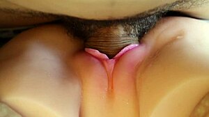 a thick cock gently penetrates inside with sweet moans