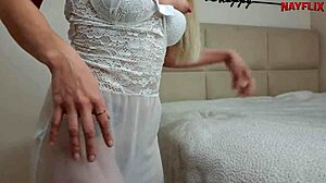 blonde brazilian twerks and shakes without panties