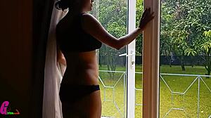 Indian desi dancer Agni performs hot strip tease in hotel