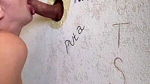 i found a glory hole and sucked big cock till cum in mouth