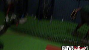 busty brunette slut riding and sucking dick after batting cages practice alice thunder gi joey