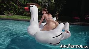 charley hart, your natural tits babe, get drilled intensely by the pool