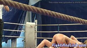 Oiled Up Lesbian Babes Wrestling And Fingering 😍