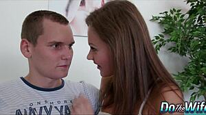 Tina Kay Passionately Hugs Her Meek Cuckold Husband After Receiving Oral And Vaginal Pleasure From Another Man