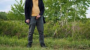 Amateur Babe Risks Outdoor Encounter With Random Partner In Public Setting