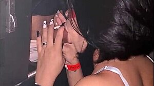 I dragged a pervert into the booth and sucked until I got milk in my mouth