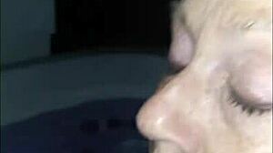 Candi Annie's POV hot tub fucking leads to cum swallow