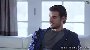 Dark haired teen 18+ athlete seduces and fucks coach with big cock 😍