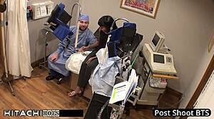 Doctor eliza shields gives hitachi orgasms