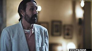 Naughty Latina Stepdaughter Meets And FUCKS Big Dick Mature Stepdad. Intense Action In Bedroom.