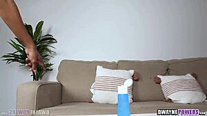 ebony foot model with large soles let me massage her big booty