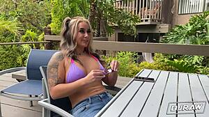 Big Titty Blonde Misty Meaner Has No Gag Reflex During Deepthroat Blowjob