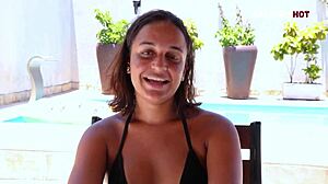 interview with hot teen maya pimentinha, riding big cock in pov