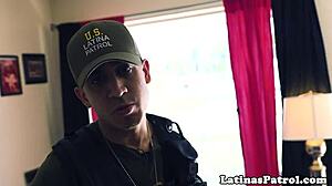 real latina immigrant bent over and doggystyled by lucky agent