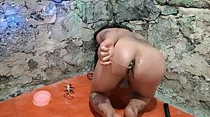 TS Squirts Piss And STUFFS Toy Lizards Inside ANAL