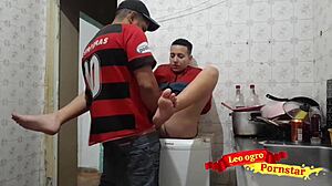 Trans Friend Takes Pussy Creampie