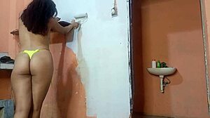 Stepmom Finds Stepdaughter Painting and Fucks Her!